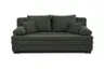 Sofa JONAH - 2-Sitzer inkl. Schlaffunktion und Bettkasten, Stoff, Dunkelgrün