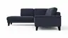 Ecksofa Oviedo - Ecke links mit 2,5-Sitzer, Stoff, Dunkelblau