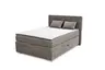 Boxspringbett JEANETTE- Liegefläche ca. 140x200 cm, Stoff, Graubeige