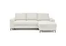 Ecksofa - 2-Sitzer mit Longchair rechts, Stoff, Creme