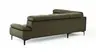 Ecksofa Felipa - Ecke links mit 2,5-Sitzer inkl. Kopfteil verstellbar, Leder, Olive
