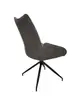 Stuhl MAUREEN - drehbar, Stoff, Grau, Braun