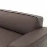 Ecksofa Denver - Longchair links, groß mit 2,5-Sitzer, Leder, Mocca