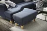 Hocker Stamford - gebogen, Links, LB ca. 89x65 cm, Stoff, Dunkelblau