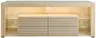 TV-Lowboard - mit Beleuchtung, B ca. 179 cm, Kaschmir, Riva Eiche Nachbildung