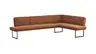 Eckbank Valloni - Breite ca. 311x192 cm, Stoff, Rostbraun