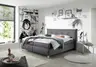 Boxspringbett HAROA- Liegefläche ca. 180x200 cm, Stoff, Grau, Bonell, Inkl. Topper