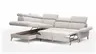 Sofa Maryville - Eckelement und Abschlussteil medium links mit 2,5-Sitzer, inkl. Schlaffunktion, Stauraum, Armlehne/Kopfteil verstellbar, Stoff, Beige