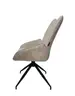 Stuhl MAUREEN - drehbar, Stoff, Creme