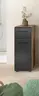 Standschrank - B ca. 30 cm, Nox Eiche Nachbildung, Schwarz