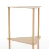 Beistelltisch Dagny - BHT ca. 40x55x40 cm, Dreieckig, Metall, Beige