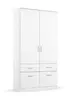Drehtürenschrank ROYAN- B ca. 91 cm, Weiß