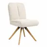 Stuhl Evania - Dreh und Relax-Funktion, niedriger Rücken, Stoff, Creme