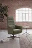Relaxsessel Leopold - Größe L, inkl. Relaxfunktion, Leder, Olive