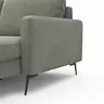 Wohnlandschaft Enna - Ecke links, 2,5-Sitzer, Longchair rechts, Stoff, Grau