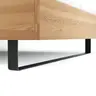 Bett Lenoso - Liegefläche ca. 180x200 cm, Eiche massiv, Kunstleder Anthrazit