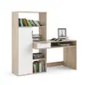 Schreibtisch - LB ca. 163x60 cm, Eiche Struktur Nachbildung, Weiß