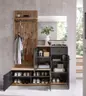 Kompaktgarderobe - Anthrazit, Artisan Eiche Nachbildung