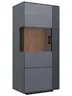 Vitrine Estana - Eiche massiv, Anthrazit