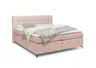 Boxspringbett HINDA- Liegefläche ca. 180x200 cm, Stoff, Altrosa, Bonell, Inkl. Topper