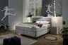 Boxspringbett- Liegefläche ca. 180x200 cm, Stoff, Grau