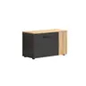 Sitzbank - B ca. 80 cm, Anthrazit, Eiche Coast Evoke Nachbildung