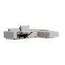 Ecksofa Serava - 2,5-Sitzer mit Longchair rechts, inkl. Relaxfunktion, Stoff, Grau