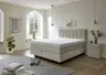 Boxspringbett - Liegefläche ca. 180x200 cm, Stoff, Natur