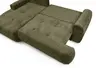 Ecksofa - Longchair links mit 2-Sitzer, Stoff, Olivegrün