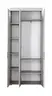 Garderobenschrank - B ca. 84 cm, Silbereiche Nachbildung, Weiß