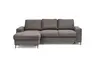 Ecksofa - Longchair links mit 2-Sitzer, Stoff, Mocca