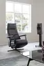 Sessel Possitano - motor. Relaxfunktion und Aufstehhilfe, Leder, Schwarz