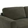 Ecksofa Oviedo - 1,5-Sitzer mit Longchair rechts inkl. Relaxfunktion (motorisch), Stoff, Braungrün