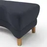 Hocker Stamford - gebogen, Rechts, LB ca. 89x65 cm, Stoff, Dunkelblau