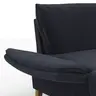 Sofa Stamford - 3,5-Sitzer, Bogen links mit Ecksofa 2-sitzig und Abschlusshocker Rechts, inkl. Armlehne verstellbar und Kopfstütze, Stoff, Dunkelblau