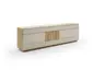 Sideboard Mileto - BHT ca. 234x70x46 cm, Farbglas Lichtgrau, Naturdesign
