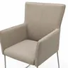 Armlehnstuhl Cosyra - Stoff, Beige