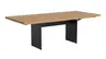 Esstisch 3110 - LB ca. 220x100 cm, ausziehbar,  Asteiche massiv, Geölt, Wange Rohstahl, Schwarz