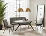 Esstisch Paccino I T - LB ca. 180x90 cm, Marmoroptik grau, Schwarz