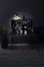 Highboard Edge -  Schwarz, Gebeizt