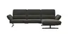 Ecksofa Alexander -  3-Sitzer mit Longchair rechts inkl. Kopfstütze/Armlehne verstellbar, Stoff, Braungrün