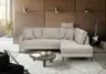Ecksofa - 3-Sitzer, Ecke rechts, Stoff, Beige