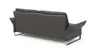 Sofa Tenero - 3-Sitzer inkl. Armlehne verstellbar, Leder, Anthrazit
