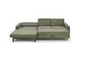Ecksofa CALM MOVE 2.0 - Longchair links mit 2,5-Sitzer, Schlaffunktion, Feincord, Olive