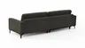 Ecksofa Oviedo - Longchair links mit 1,5-Sitzer inkl. Relaxfunktion (motorisch), Stoff, Braungrün