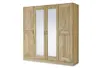Drehtürenschrank- B ca. 202 cm, Eiche, Massiv, Geölt