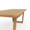 Esstisch Belfast - LB ca. 240x100 cm, Eiche massiv, mit Metalleinlage im Gestell