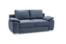 Schlafsofa EMIEL - 2-Sitzer inkl. Schlaffunktion und Bettkasten, Stoff, Blau