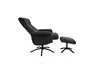 TV-Sessel MORTON mit Hocker - drehbar, Relaxfunktion, Stoff, Grau