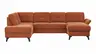 Wohnlandschaft Almyra - Ottomane links, 2,5-Sitzer, Longchair rechts, Stoff, Kupfer